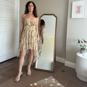 High low dress in chain print